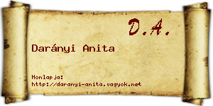 Darányi Anita névjegykártya